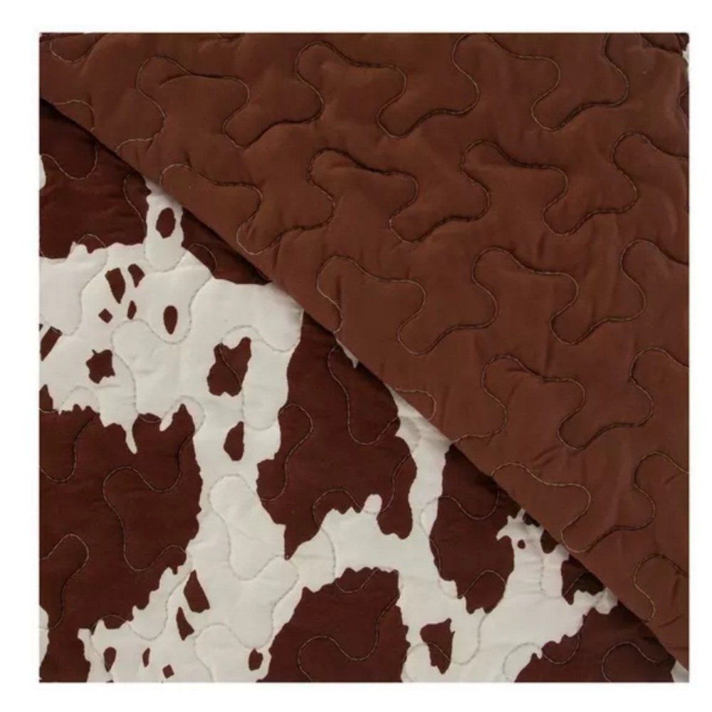 Hobby Lobby Brown and Cream Cow Print Quilt - Picture 4 of 4